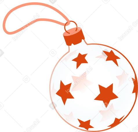 Bola de natal transparente com estrelas PNG, SVG