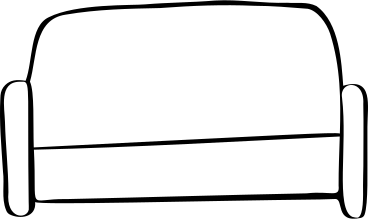Большой белый диван в PNG, SVG