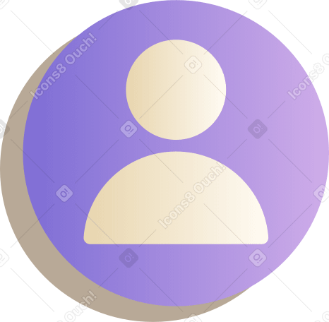 purple avatar Illustration in PNG, SVG
