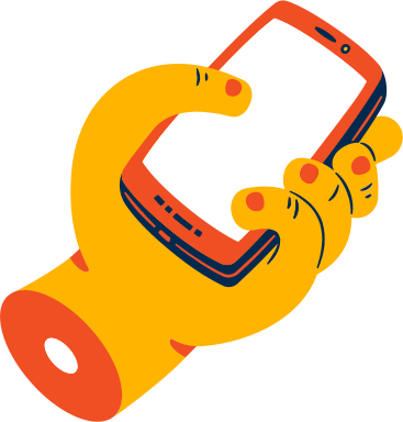hand with smartphone PNG, SVG