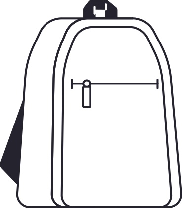 white backpack PNG, SVG