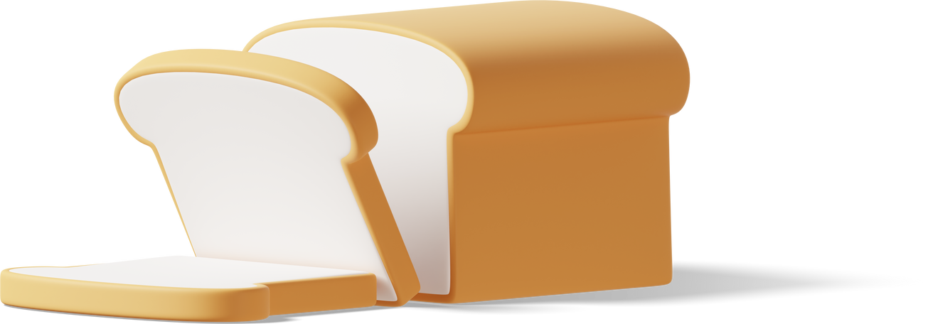 Sliced toast bread Illustration in PNG, SVG