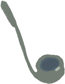 Gray ladle PNG, SVG