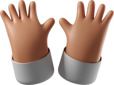 Raising open tanned skin hands PNG, SVG