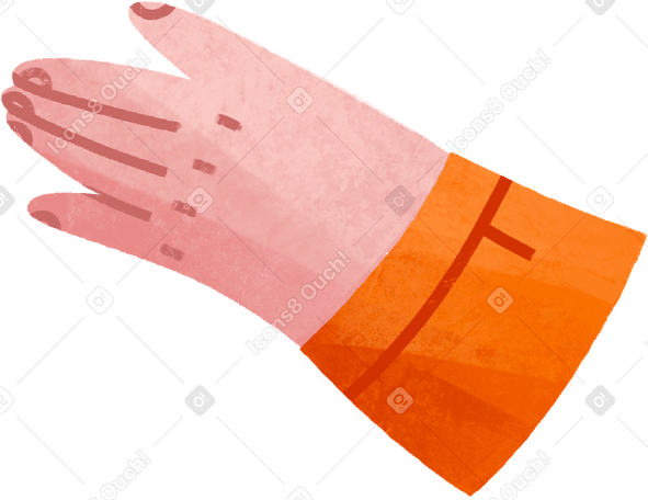 hand with orange sleeve в PNG, SVG