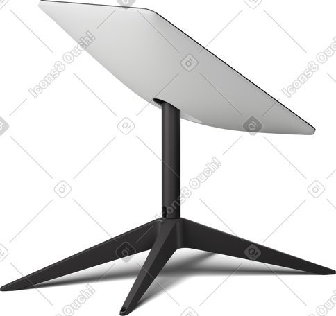 3D internet antenna back view PNG, SVG