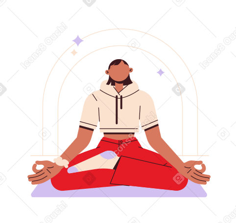 Woman meditating PNG, SVG