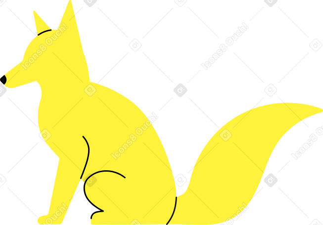 fox Illustration in PNG, SVG