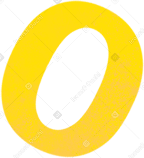Número cero amarillo texturizado PNG, SVG