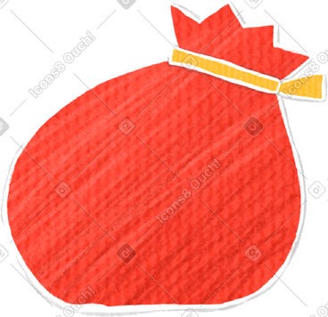 Red new year's bag PNG, SVG