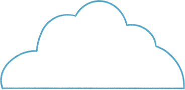 blue line cloud PNG, SVG