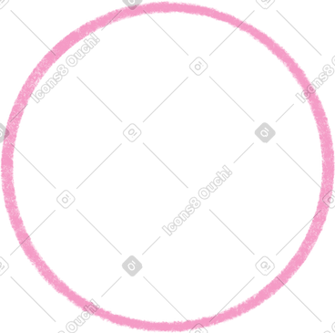 Pink linear circle PNG, SVG