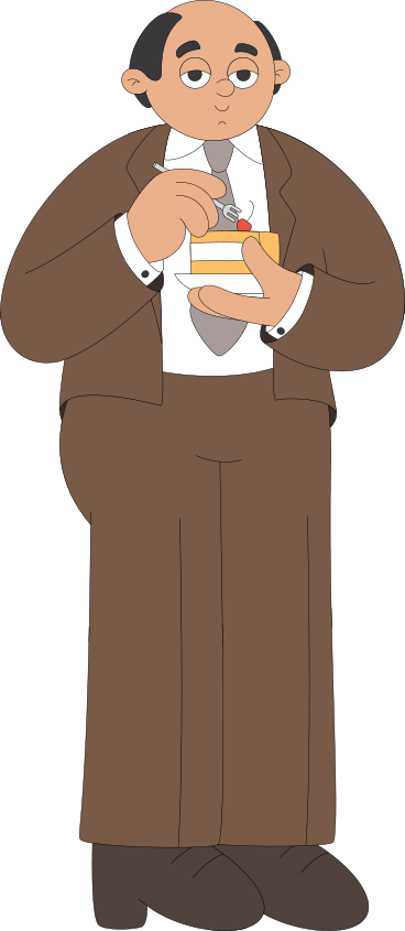 Man eating cake PNG, SVG