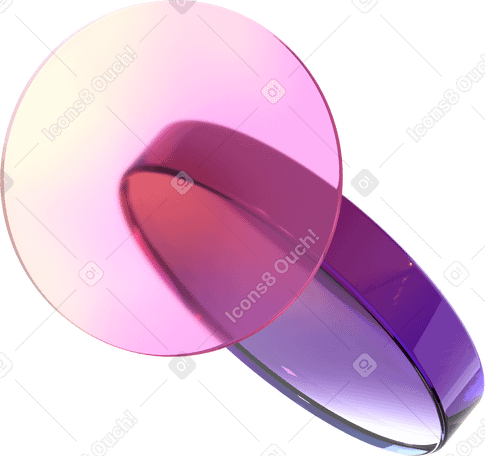 3D gradient transparent lenses PNG, SVG