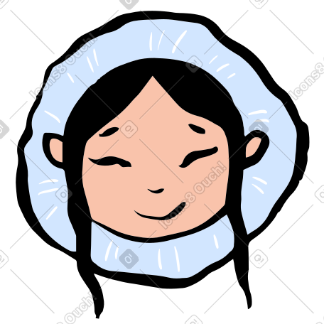 微笑的蒙面女孩 PNG, SVG