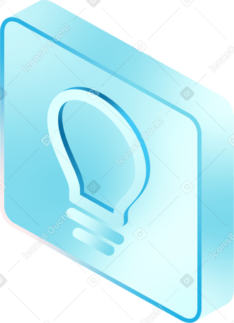 Ícone de lâmpada isométrica PNG, SVG