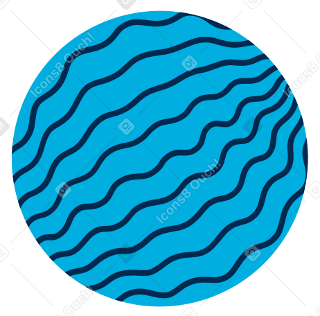 Анимированная иллюстрация Blue planet в GIF, Lottie (JSON), AE