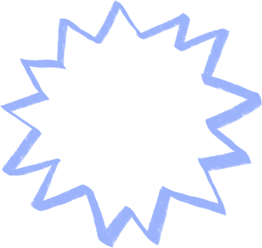 big blue starburst PNG, SVG