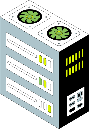 server animated illustration in GIF, Lottie (JSON), AE