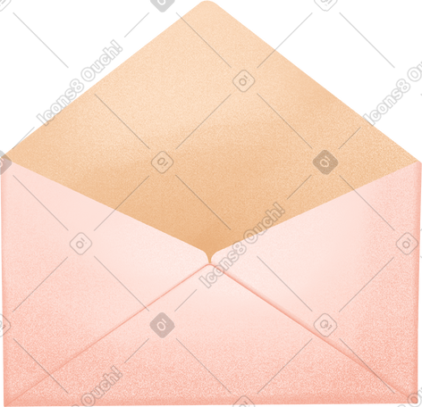 delicate beige open envelope PNG, SVG