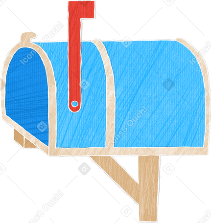 蓝色邮箱 PNG, SVG