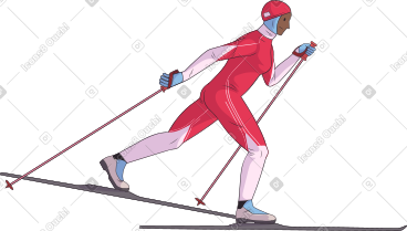 Woman skier PNG, SVG