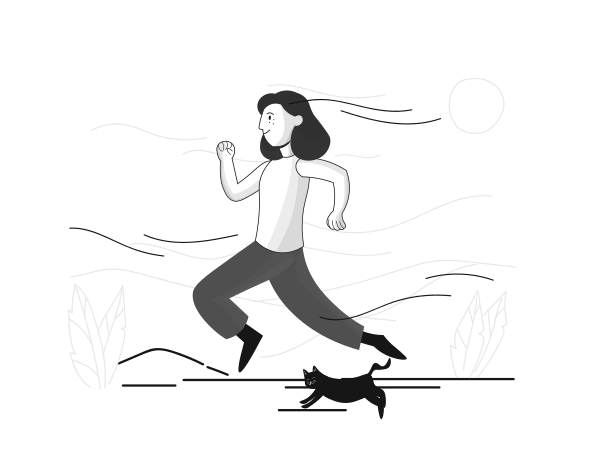Jogging Illustration in PNG, SVG