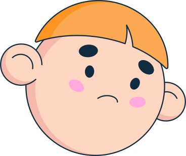 head with a sad face PNG, SVG