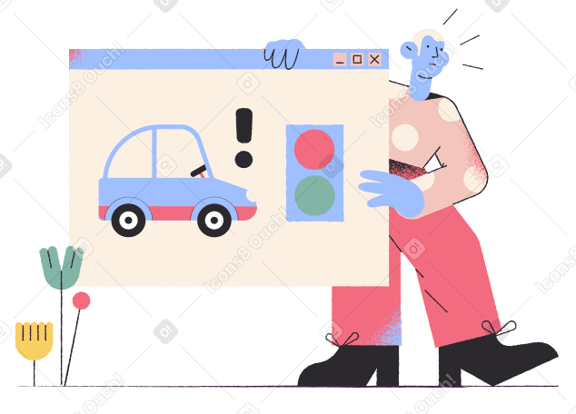 Traffic laws Illustration in PNG, SVG