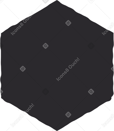 hexagon black PNG, SVG