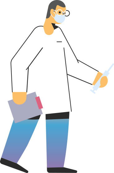 doctor with syringe and folder PNG, SVG
