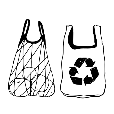 Borsa in corda vs borsa in plastica riciclabile  PNG, SVG