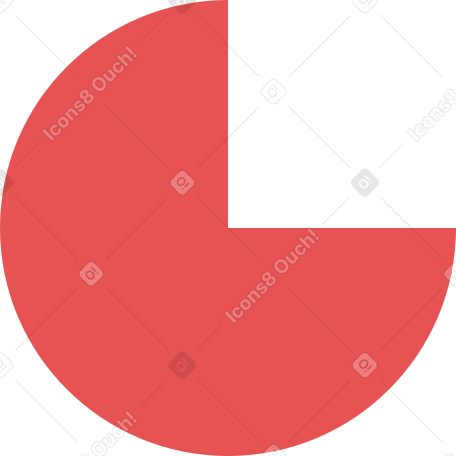 red chart shape Illustration in PNG, SVG