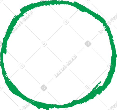 green hand drawn circle  PNG, SVG