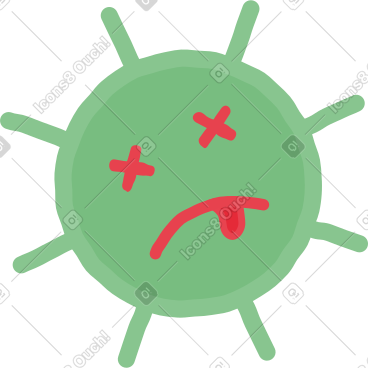 Virus with face PNG, SVG