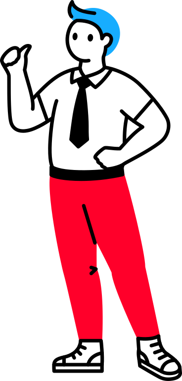 man in a tie showing thumbs up PNG, SVG
