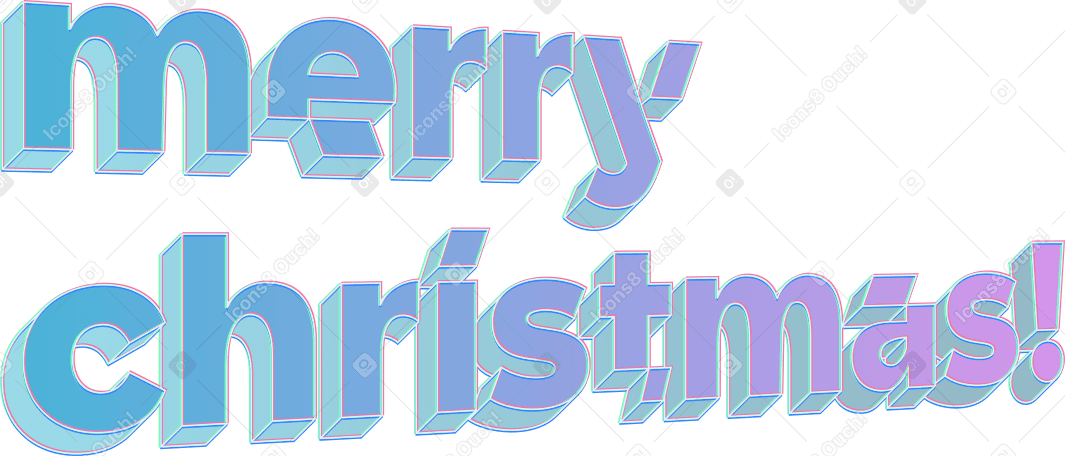 text merry christmas lettering PNG, SVG