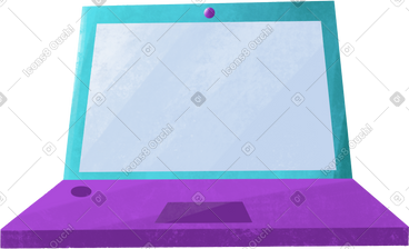 Open laptop with white screen PNG, SVG