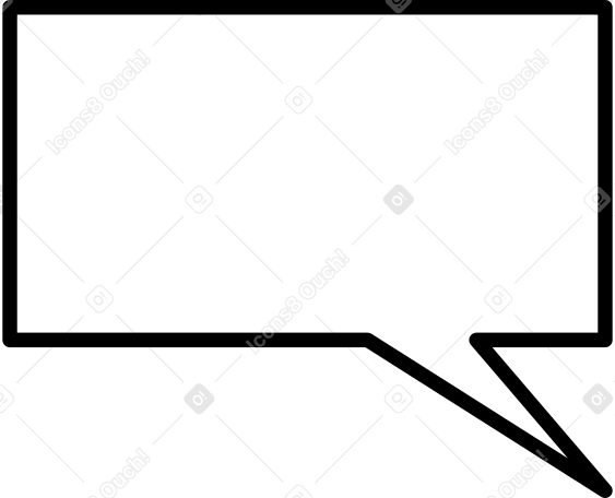 white rectangular speech bubble PNG, SVG