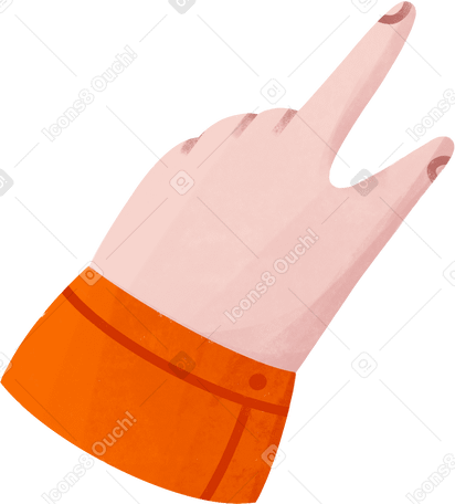 hand points to something Illustration in PNG, SVG
