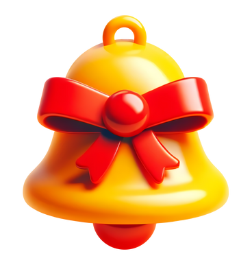 bell with ribbon PNG, SVG