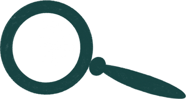 Dark green magnifying glass PNG, SVG