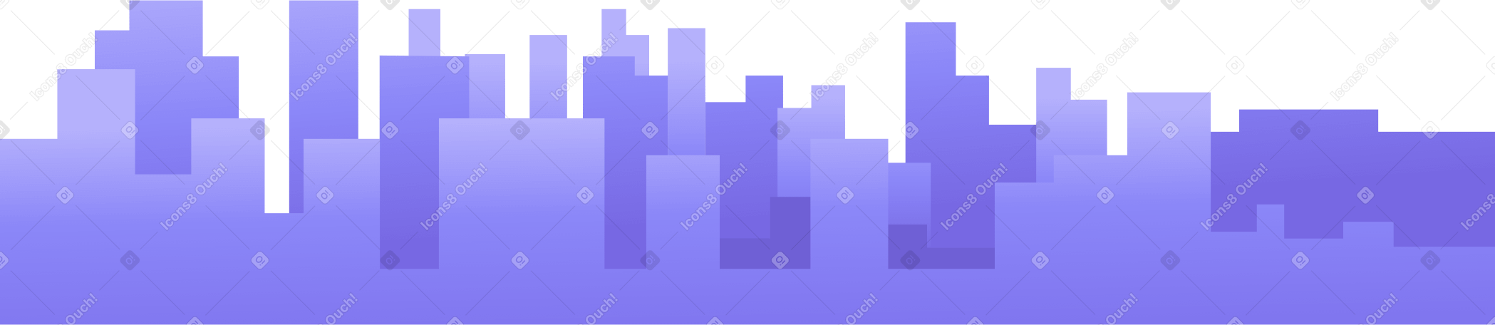 silhouette of city houses at night Illustration in PNG, SVG