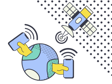 Connexion internet par satellite PNG, SVG
