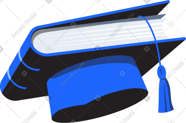 Graduates hat in the form of a book PNG, SVG