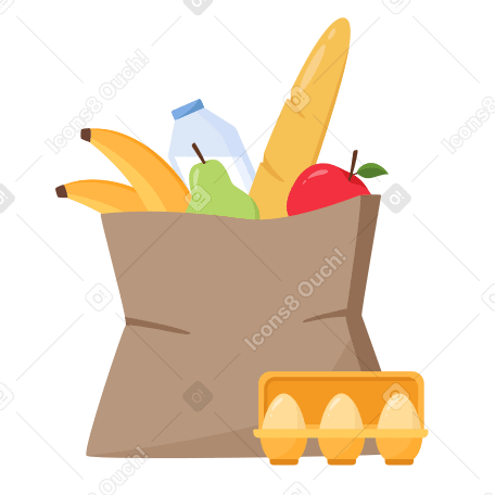 Grocery bag PNG, SVG