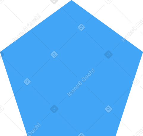Bleu pentagone PNG, SVG