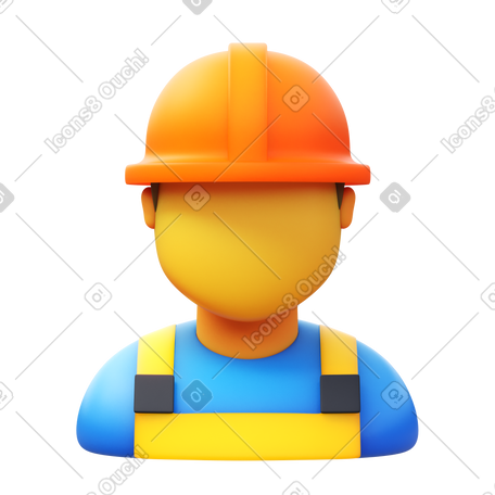 3D worker PNG, SVG