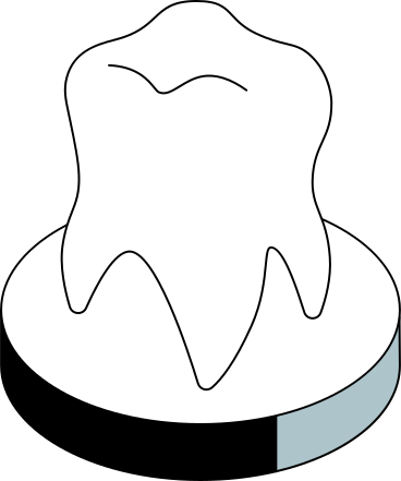 Zahn auf einem ständer PNG, SVG