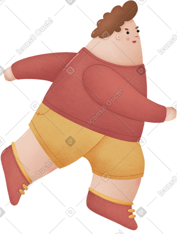 boy in sneakers running PNG, SVG